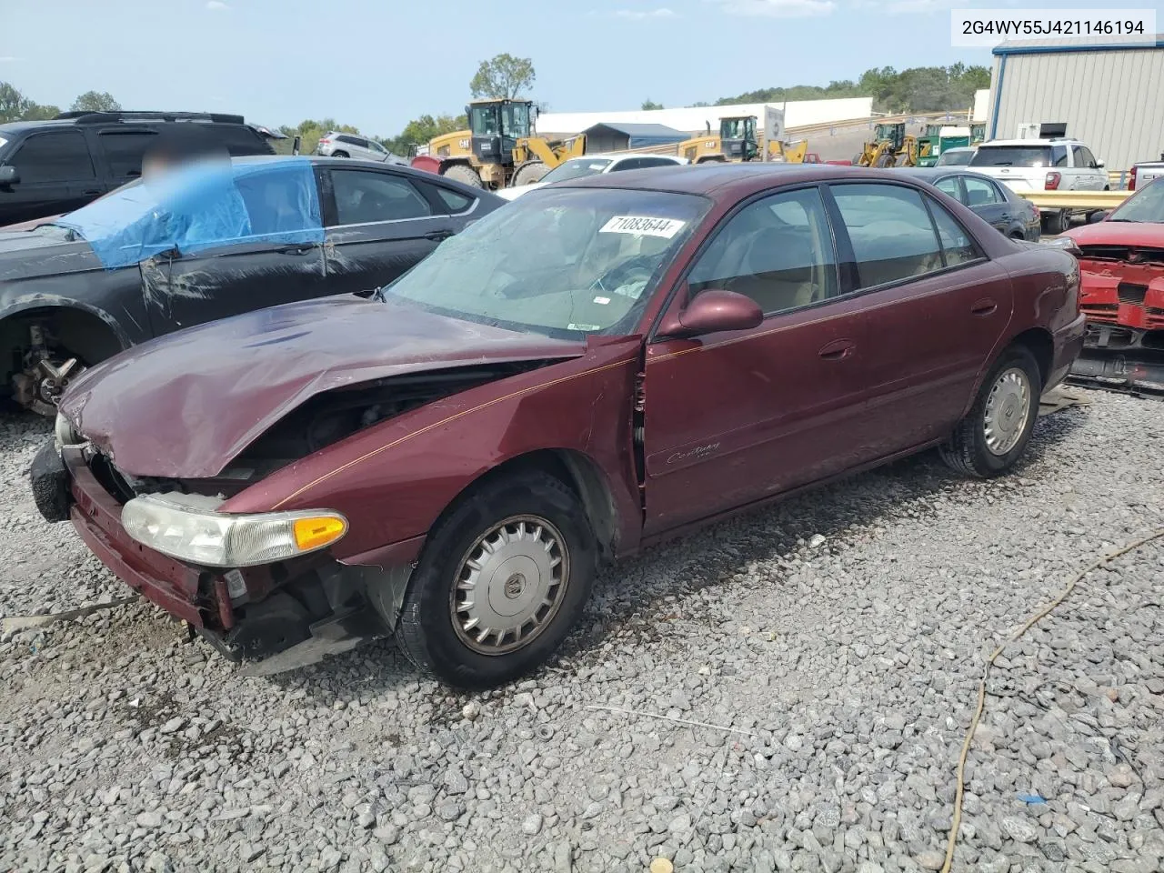 2G4WY55J421146194 2002 Buick Century Limited