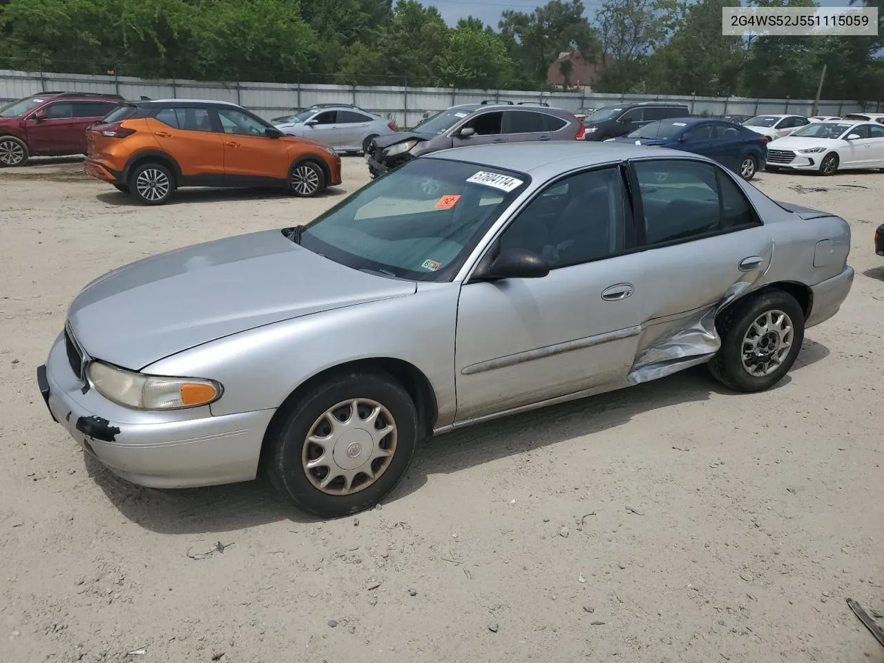 2005 Buick Century Custom VIN: 2G4WS52J551115059 Lot: 57604114