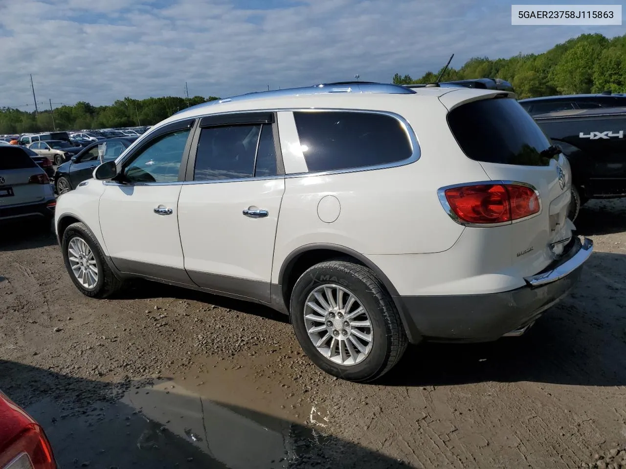 2008 Buick Enclave Cxl VIN: 5GAER23758J115863 Lot: 54964234