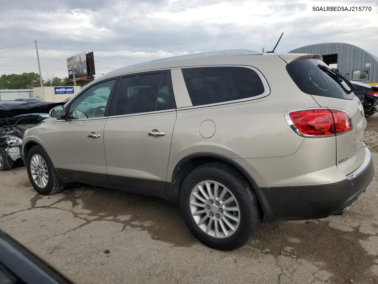 2010 Buick Enclave Cxl VIN: 5GALRBED5AJ215770 Lot: 62833174