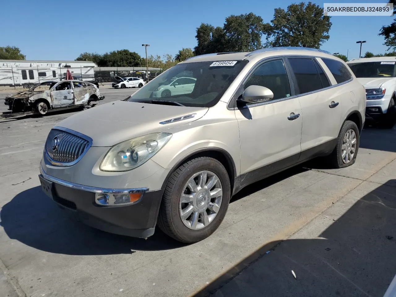 2011 Buick Enclave Cxl VIN: 5GAKRBED0BJ324893 Lot: 67598454