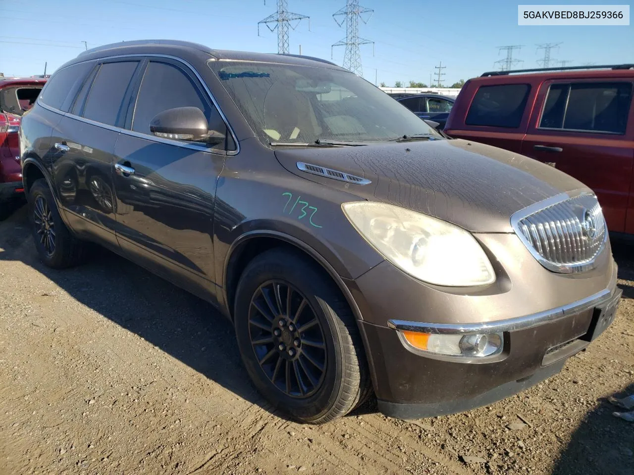 5GAKVBED8BJ259366 2011 Buick Enclave Cxl