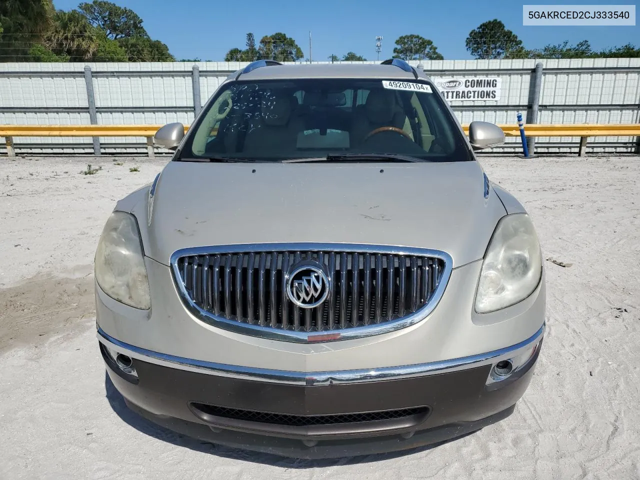 2012 Buick Enclave VIN: 5GAKRCED2CJ333540 Lot: 49209104