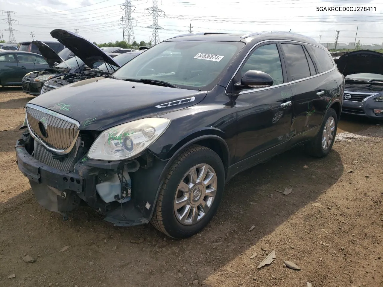 2012 Buick Enclave VIN: 5GAKRCED0CJ278411 Lot: 55538574