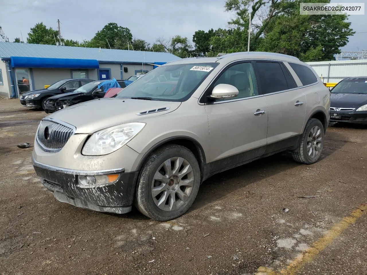 2012 Buick Enclave VIN: 5GAKRDED2CJ242077 Lot: 56615614