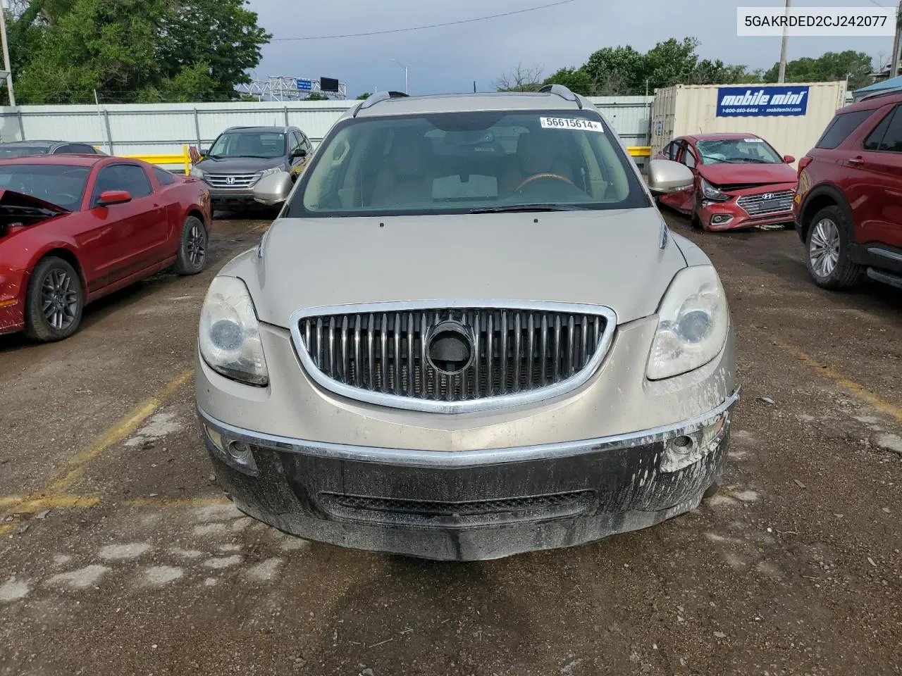 2012 Buick Enclave VIN: 5GAKRDED2CJ242077 Lot: 56615614