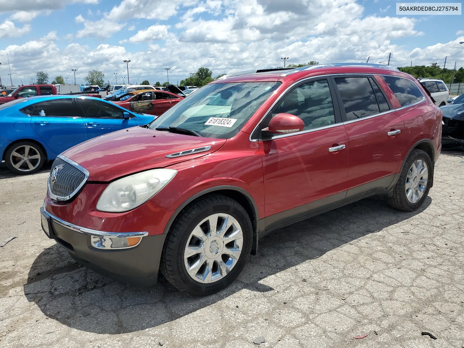 2012 Buick Enclave VIN: 5GAKRDED8CJ275794 Lot: 61818324