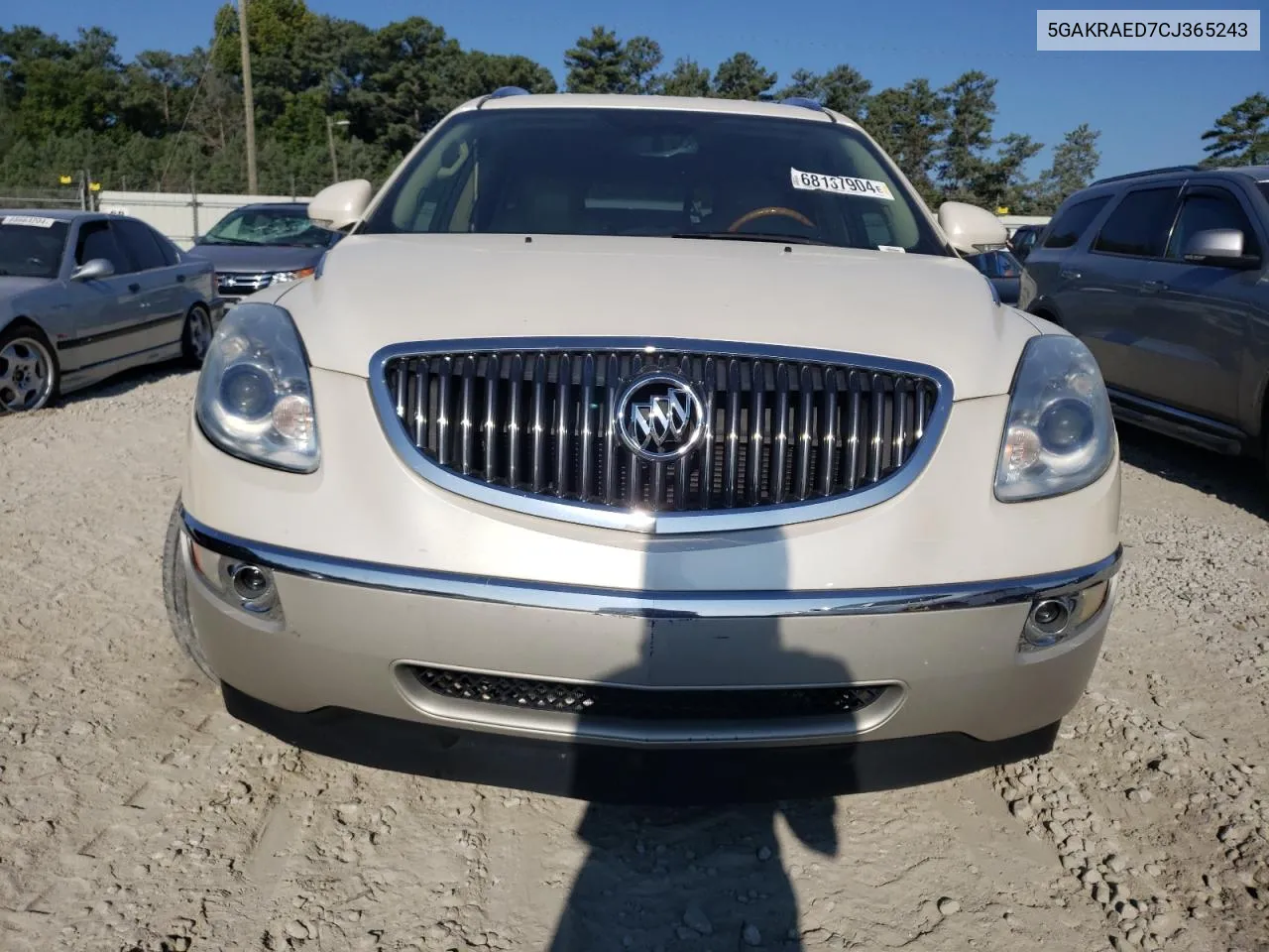 2012 Buick Enclave VIN: 5GAKRAED7CJ365243 Lot: 68137904