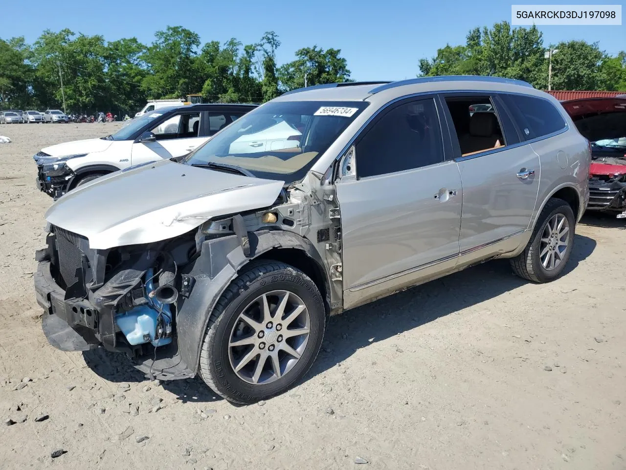 2013 Buick Enclave VIN: 5GAKRCKD3DJ197098 Lot: 56946734