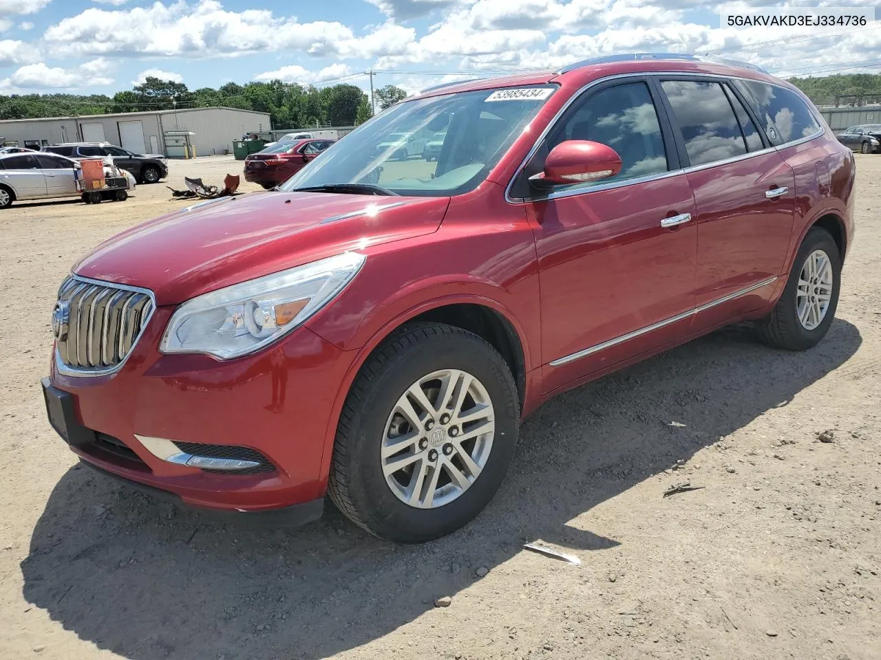 2014 Buick Enclave VIN: 5GAKVAKD3EJ334736 Lot: 53985434