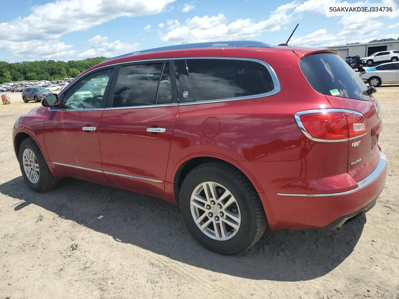 2014 Buick Enclave VIN: 5GAKVAKD3EJ334736 Lot: 53985434