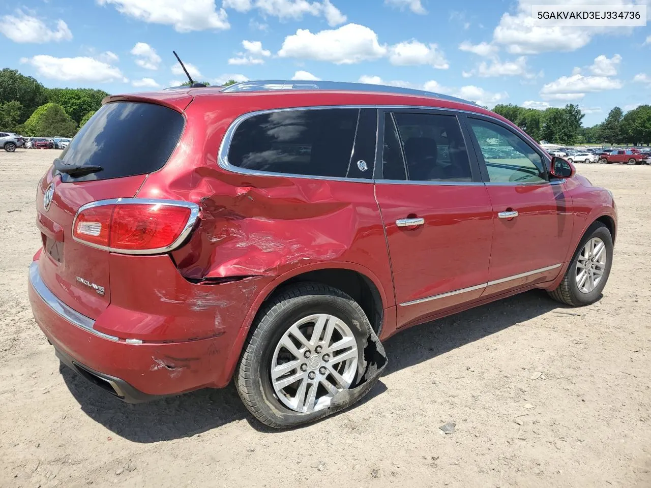 2014 Buick Enclave VIN: 5GAKVAKD3EJ334736 Lot: 53985434