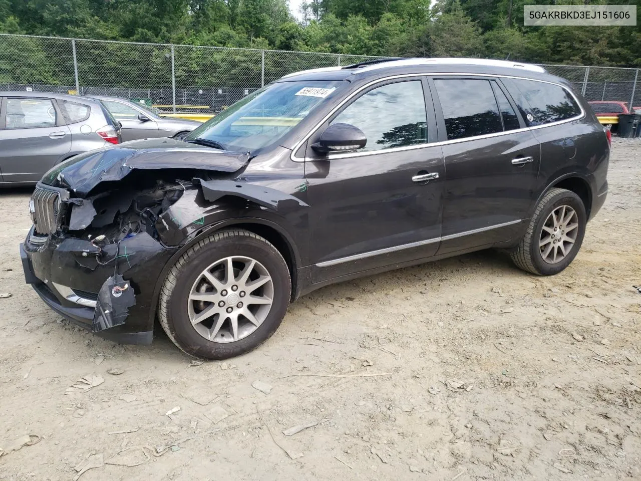 2014 Buick Enclave VIN: 5GAKRBKD3EJ151606 Lot: 55911974