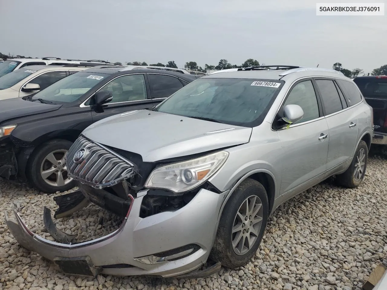 2014 Buick Enclave VIN: 5GAKRBKD3EJ376091 Lot: 66678034