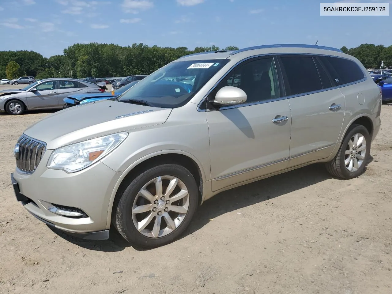 2014 Buick Enclave VIN: 5GAKRCKD3EJ259178 Lot: 70864644