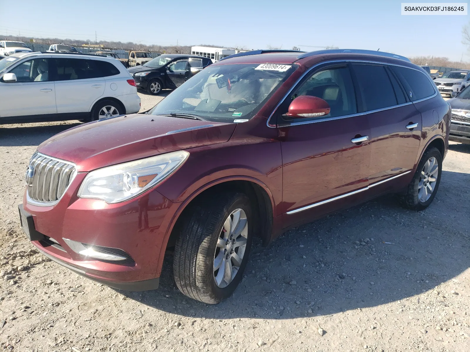 2015 Buick Enclave VIN: 5GAKVCKD3FJ186245 Lot: 43009614