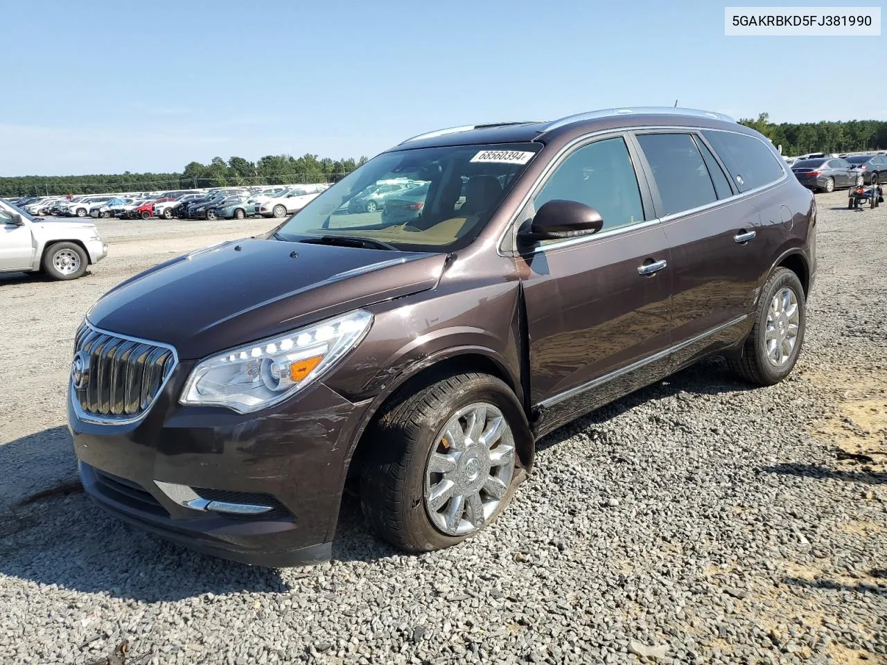 2015 Buick Enclave VIN: 5GAKRBKD5FJ381990 Lot: 68560394