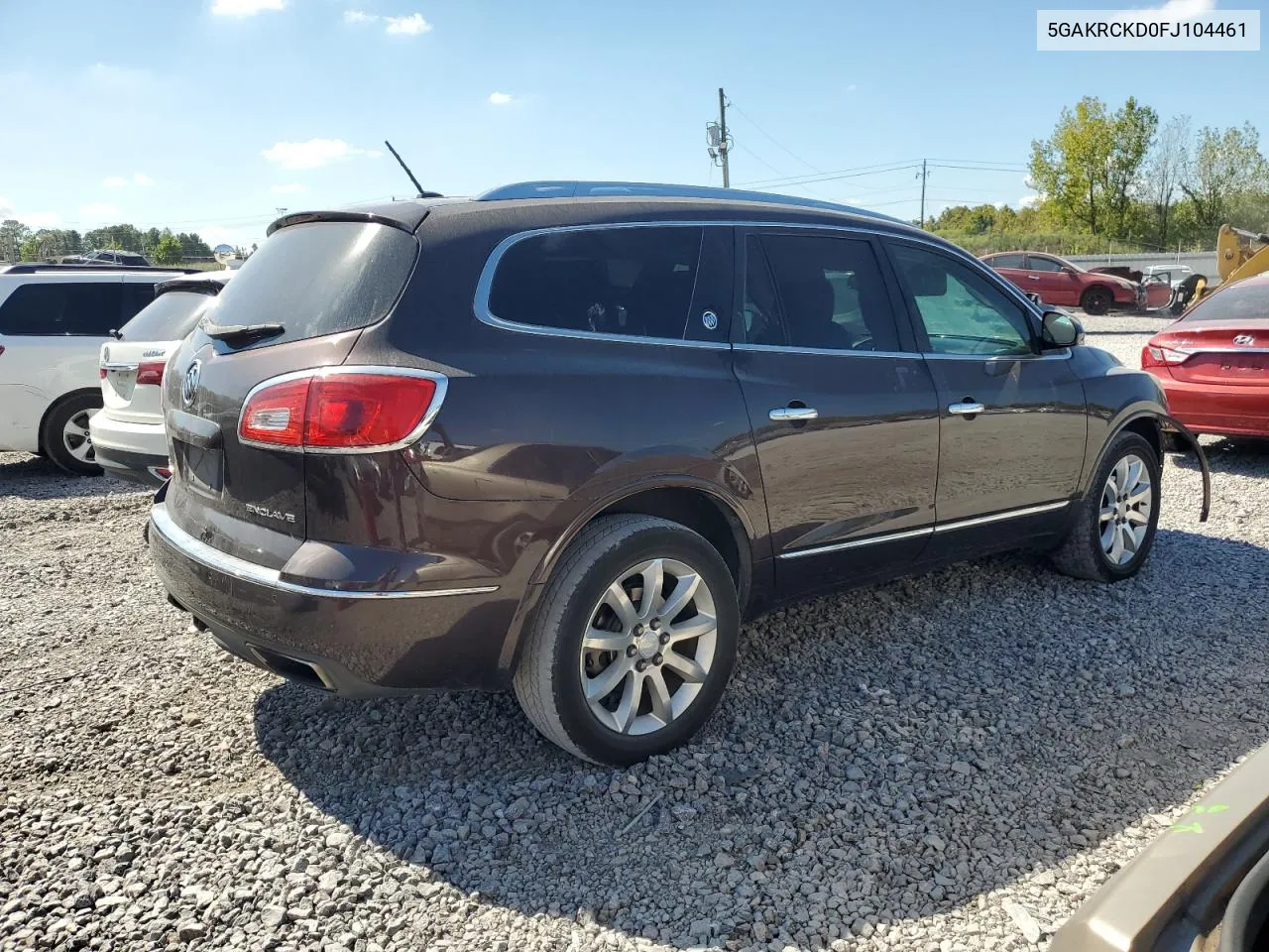 2015 Buick Enclave VIN: 5GAKRCKD0FJ104461 Lot: 72206294