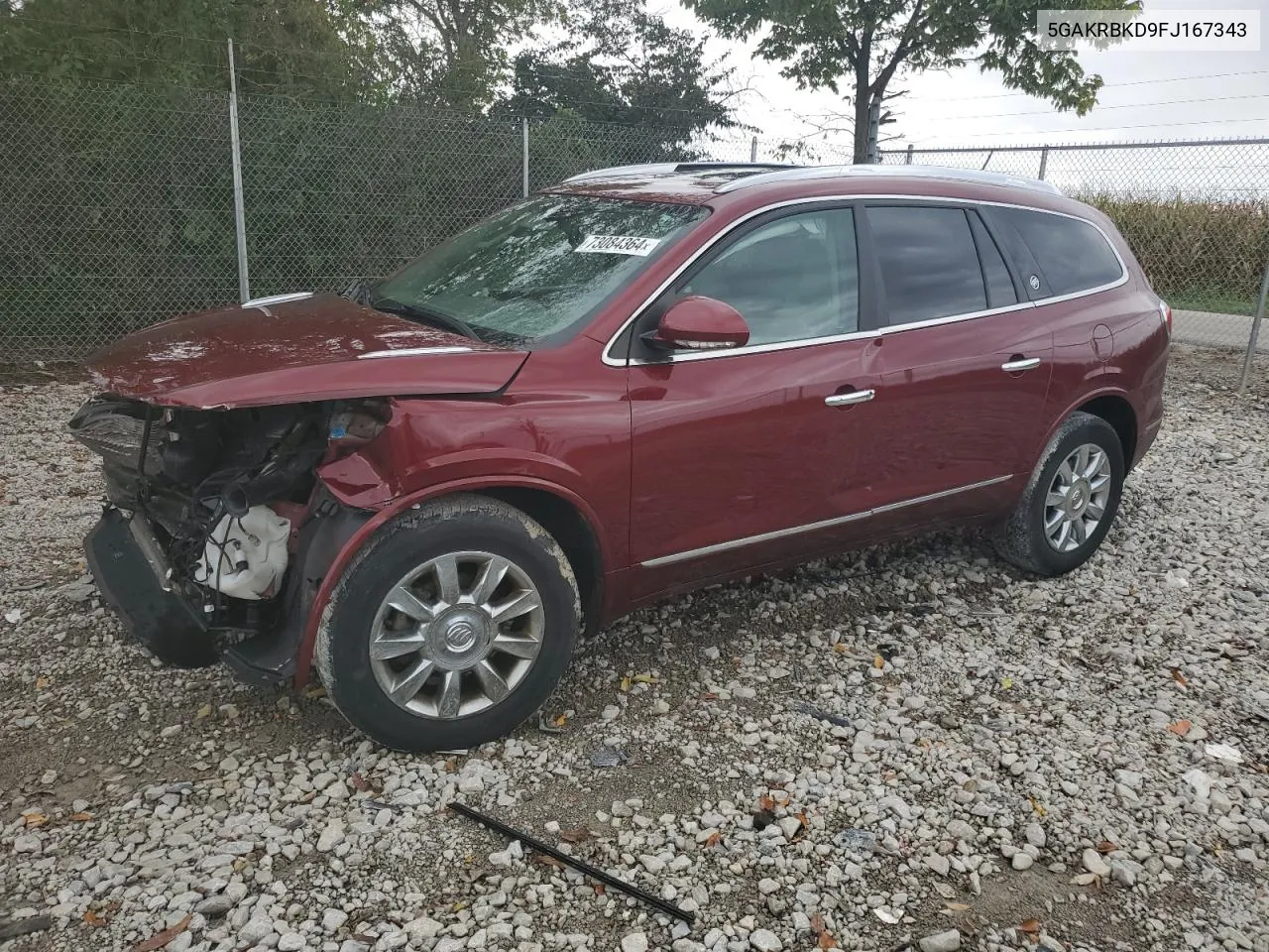 2015 Buick Enclave VIN: 5GAKRBKD9FJ167343 Lot: 73084364