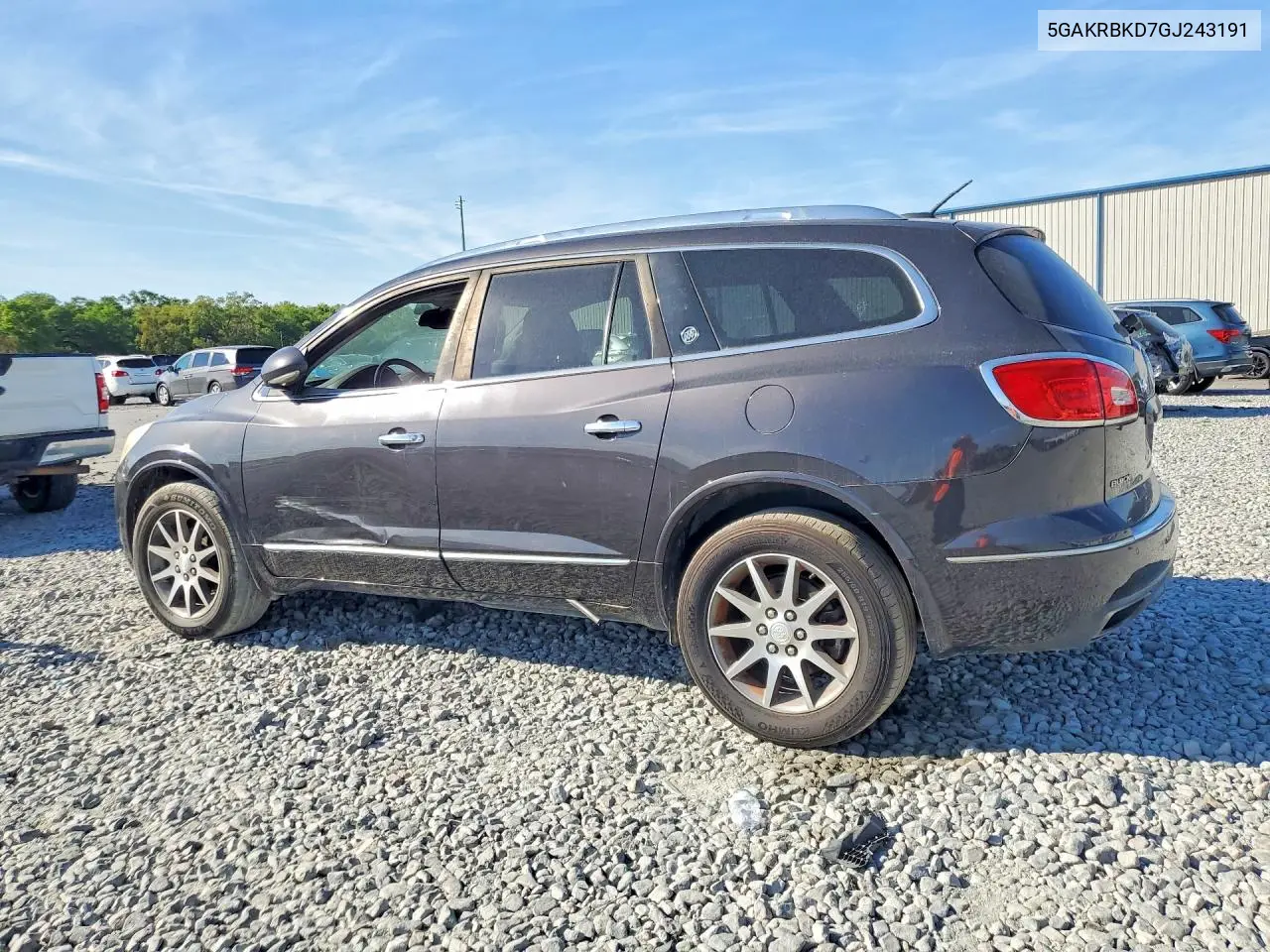 5GAKRBKD7GJ243191 2016 Buick Enclave