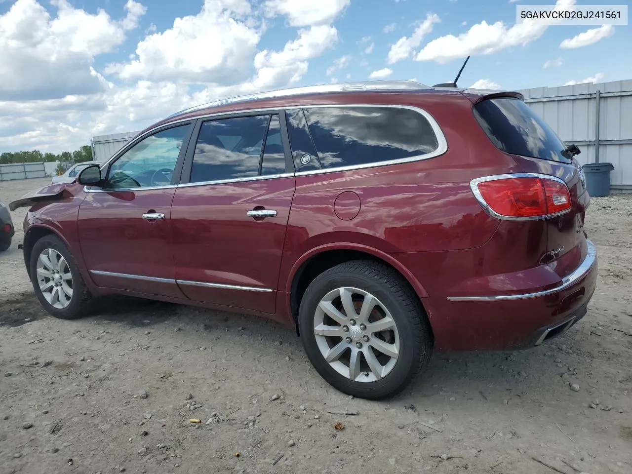 2016 Buick Enclave VIN: 5GAKVCKD2GJ241561 Lot: 55870234