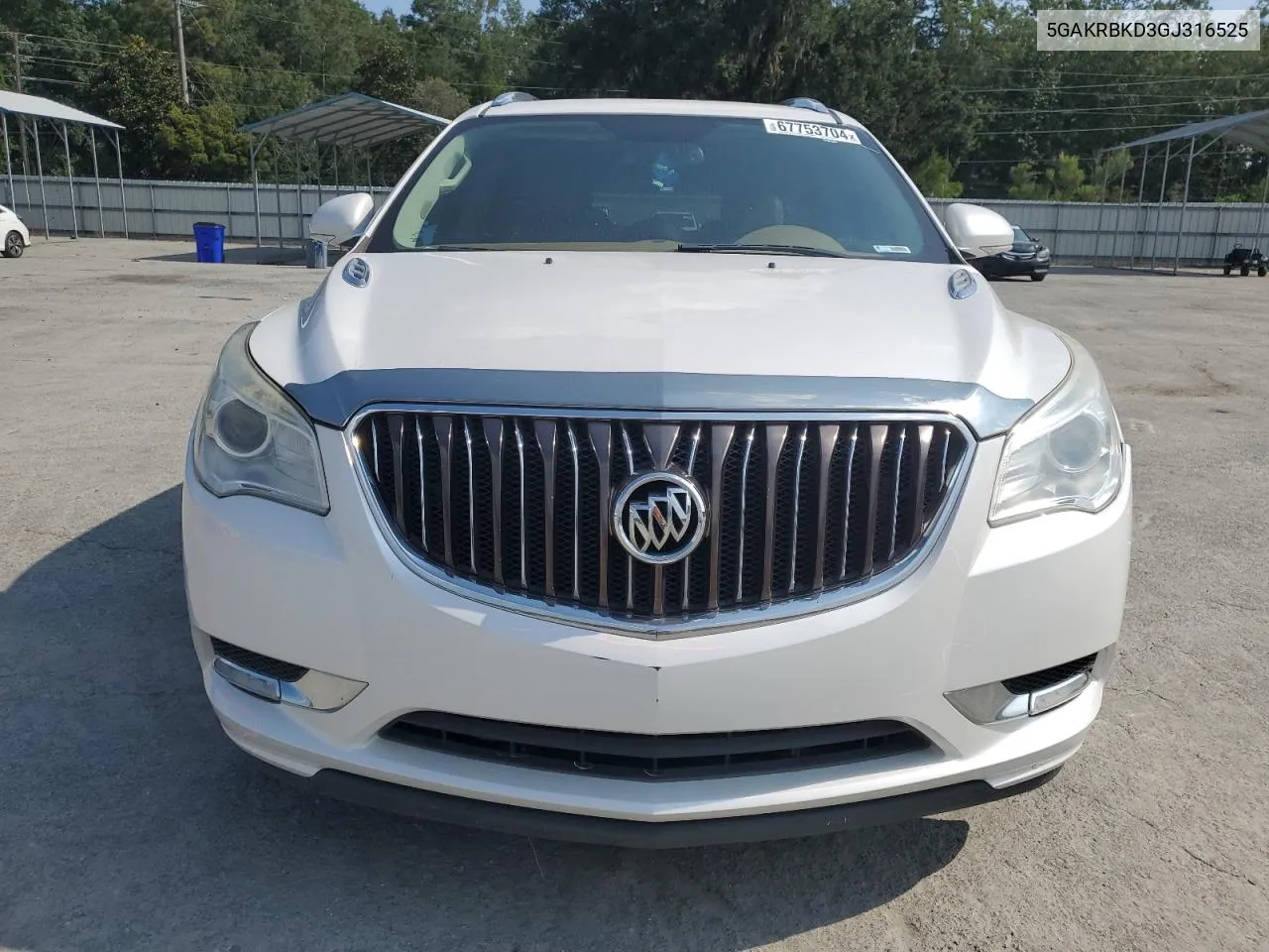 2016 Buick Enclave VIN: 5GAKRBKD3GJ316525 Lot: 67753704