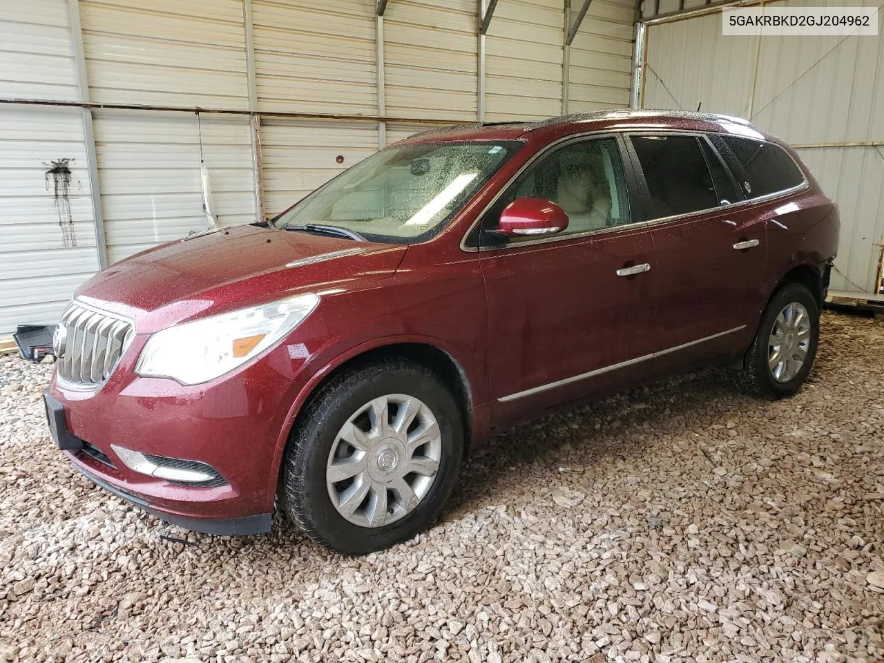 2016 Buick Enclave VIN: 5GAKRBKD2GJ204962 Lot: 73108644