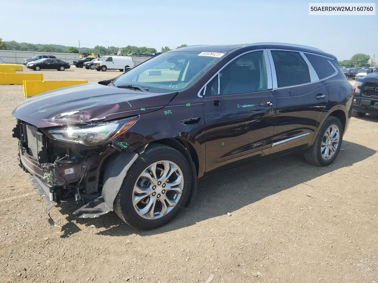 2021 Buick Enclave Avenir VIN: 5GAERDKW2MJ160760 Lot: 55509423