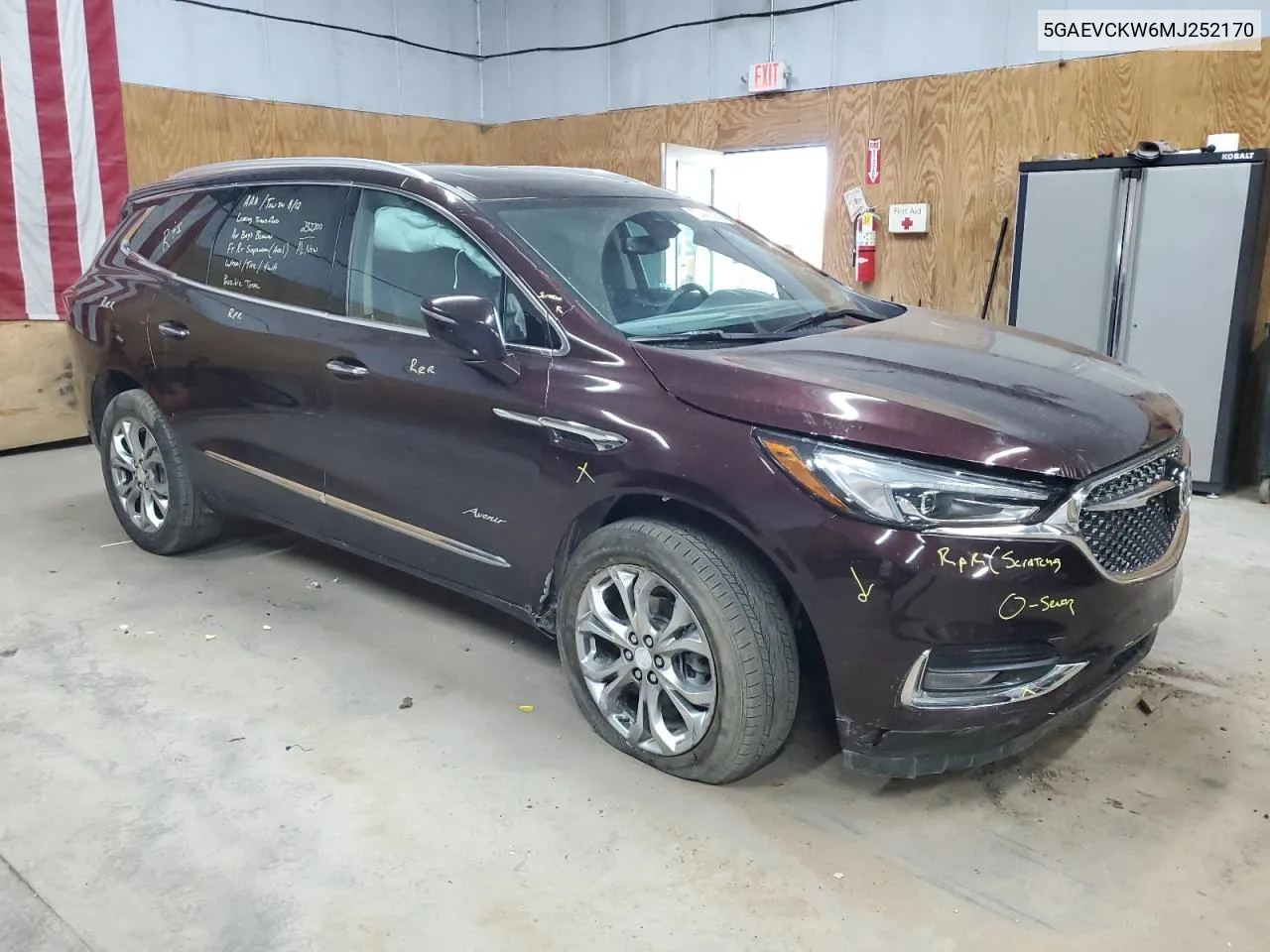 2021 Buick Enclave Avenir VIN: 5GAEVCKW6MJ252170 Lot: 70442004