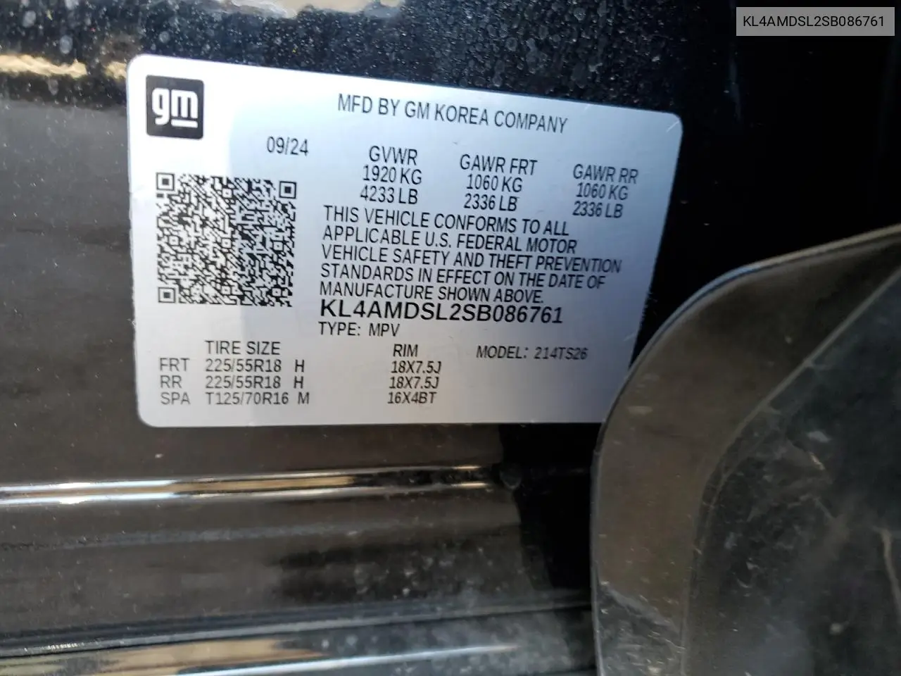 KL4AMDSL2SB086761 2025 Buick Encore Gx Sport Touring