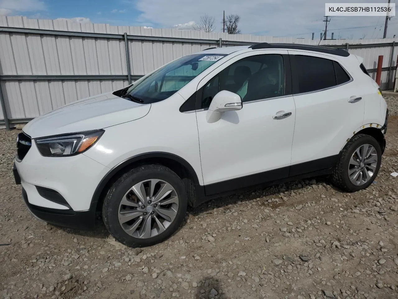 2017 Buick Encore Preferred VIN: KL4CJESB7HB112536 Lot: 72587254