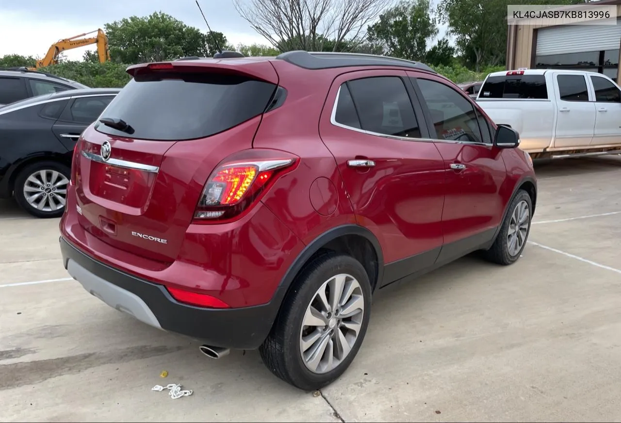 2019 Buick Encore Preferred VIN: KL4CJASB7KB813996 Lot: 54635324