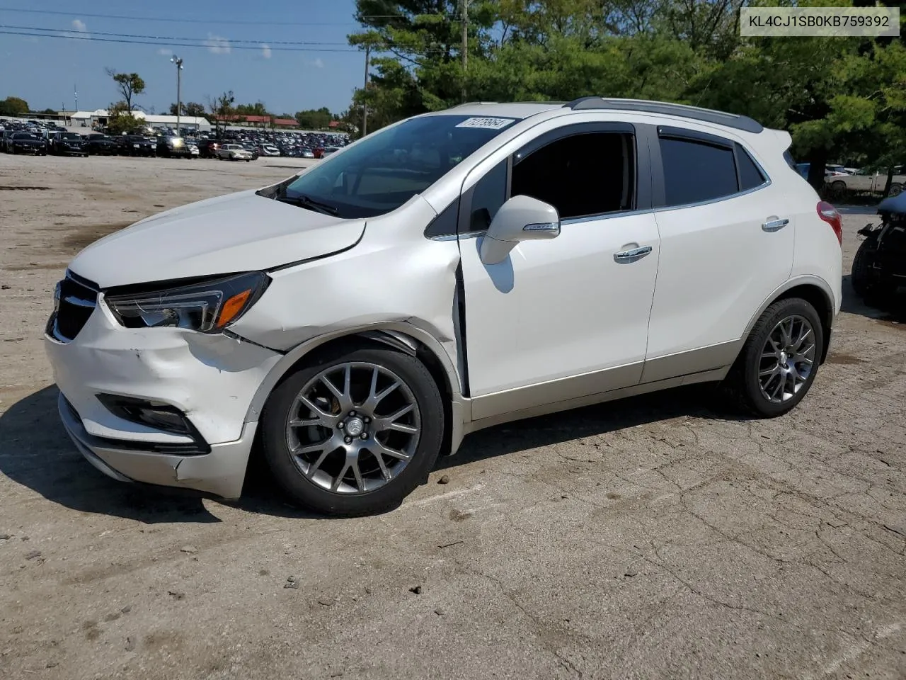 2019 Buick Encore Sport Touring VIN: KL4CJ1SB0KB759392 Lot: 71279964