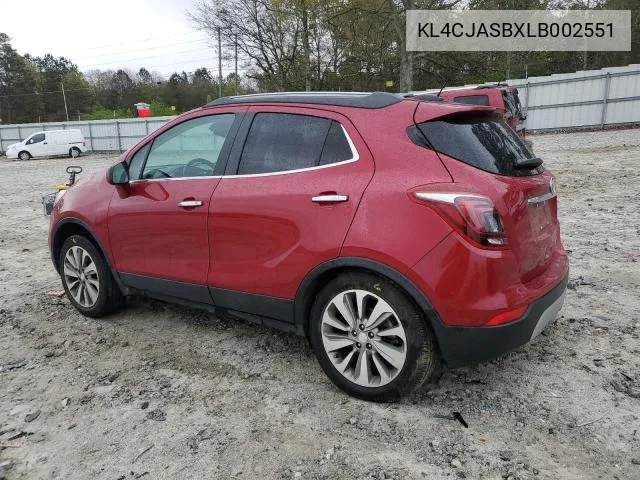 2020 Buick Encore Preferred VIN: KL4CJASBXLB002551 Lot: 49081604