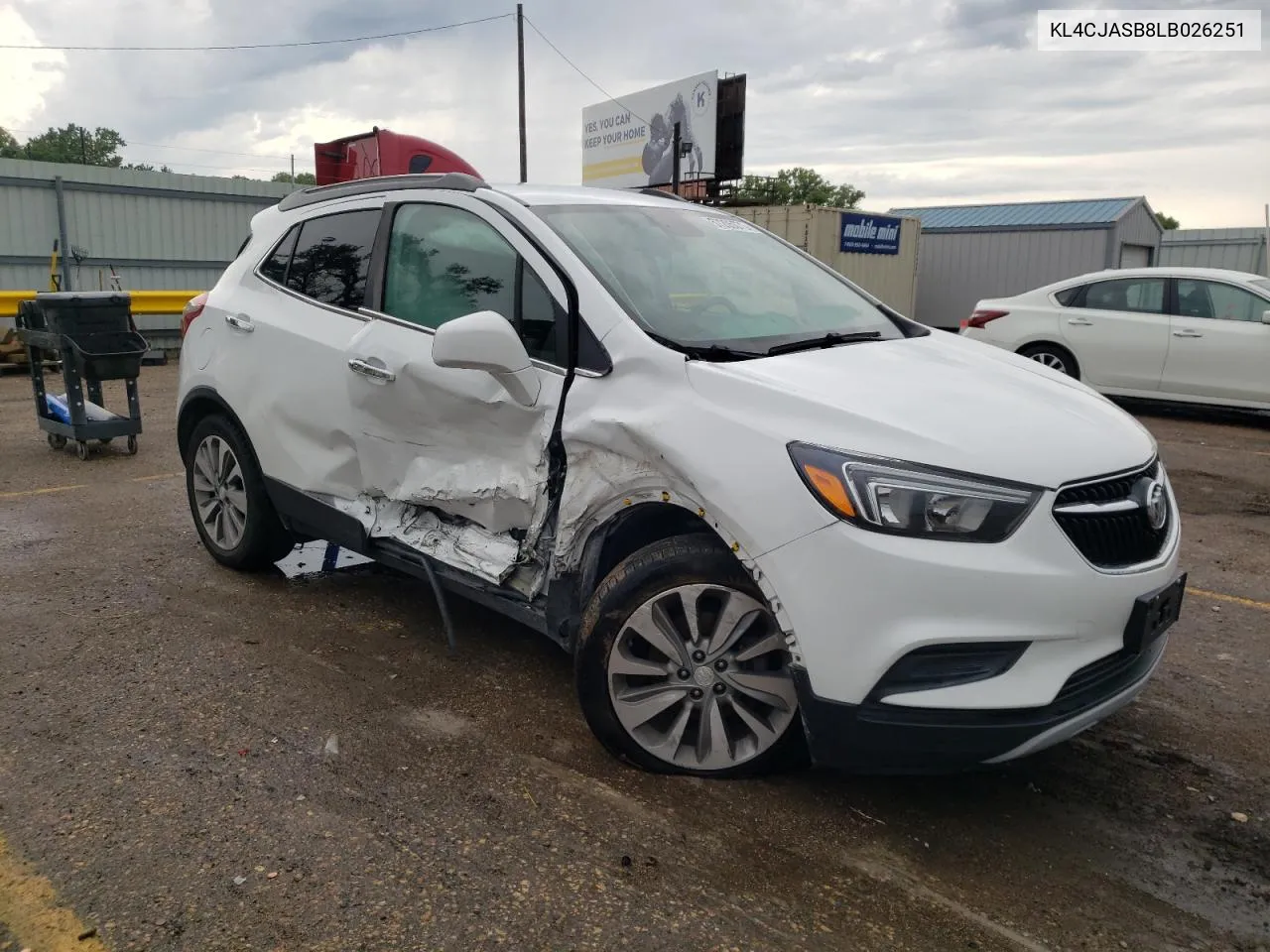 KL4CJASB8LB026251 2020 Buick Encore Preferred