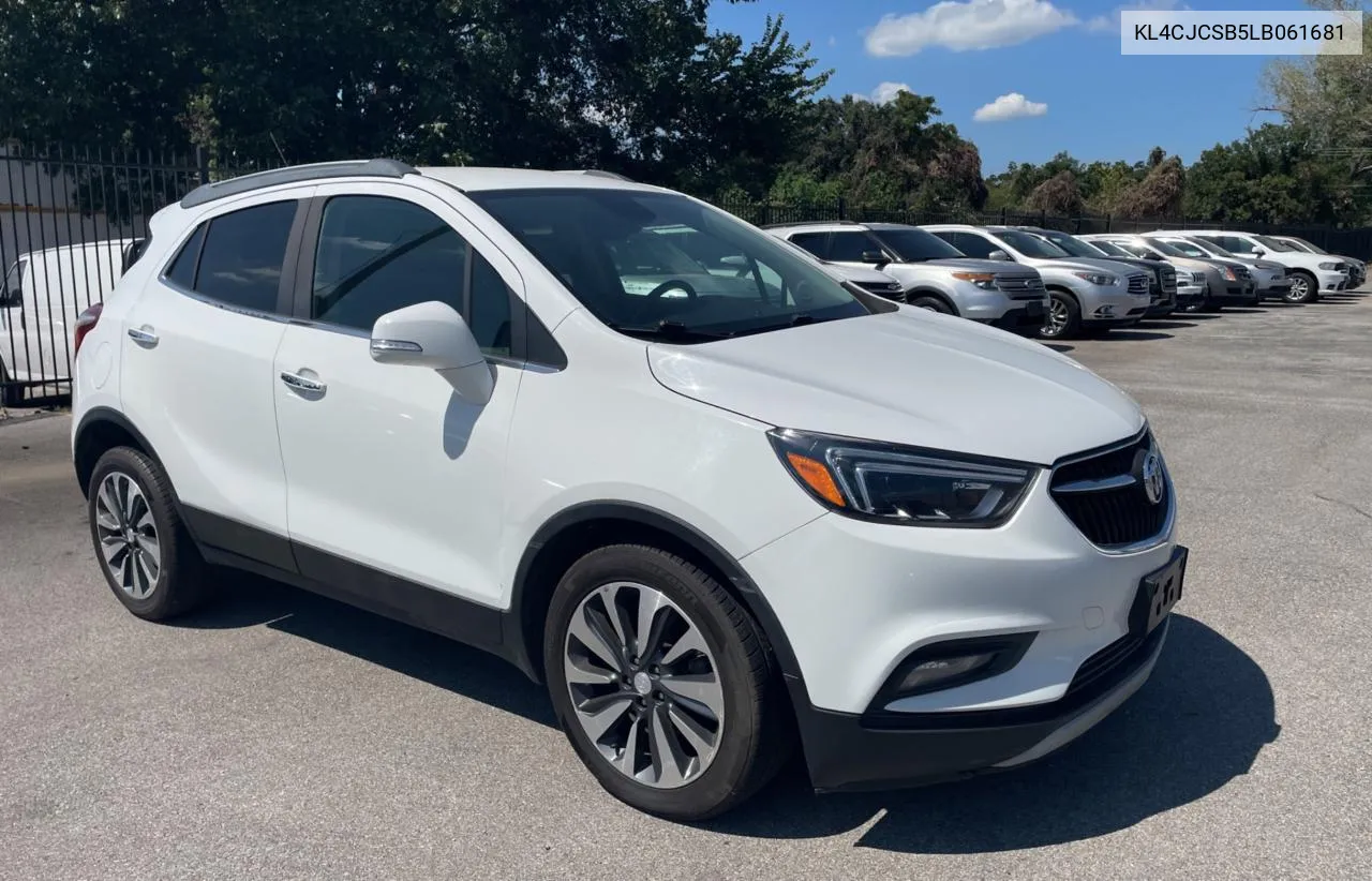 2020 Buick Encore Essence VIN: KL4CJCSB5LB061681 Lot: 72042304