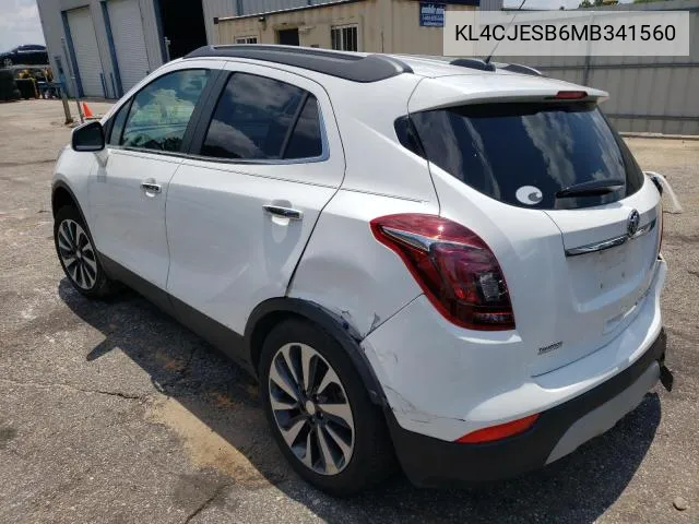 2021 Buick Encore Preferred VIN: KL4CJESB6MB341560 Lot: 61307294