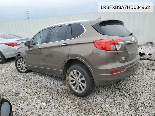 2017 Buick Envision Essence VIN: LRBFXBSA7HD004962 Lot: 57956584