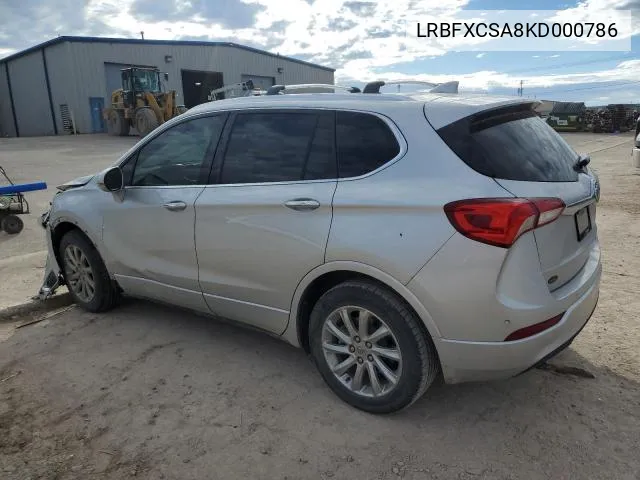 2019 Buick Envision Essence VIN: LRBFXCSA8KD000786 Lot: 55593234