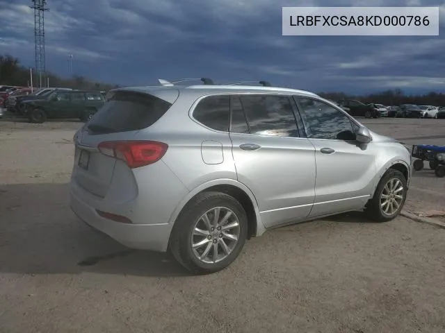 2019 Buick Envision Essence VIN: LRBFXCSA8KD000786 Lot: 55593234