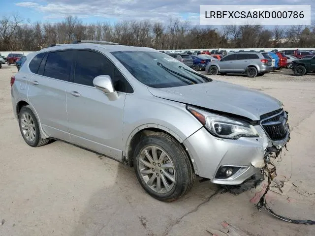 2019 Buick Envision Essence VIN: LRBFXCSA8KD000786 Lot: 55593234