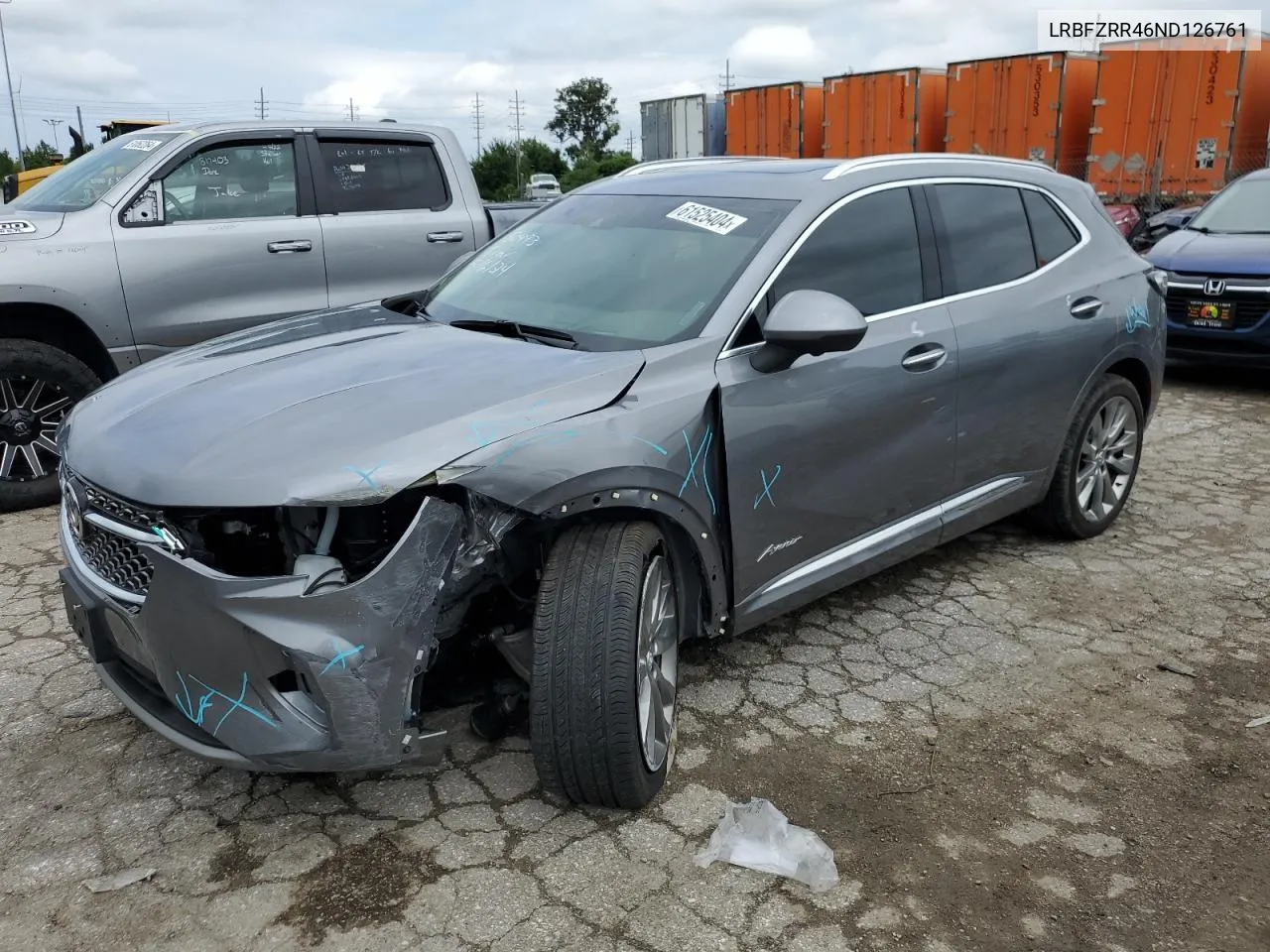 2022 Buick Envision Avenir VIN: LRBFZRR46ND126761 Lot: 61525404