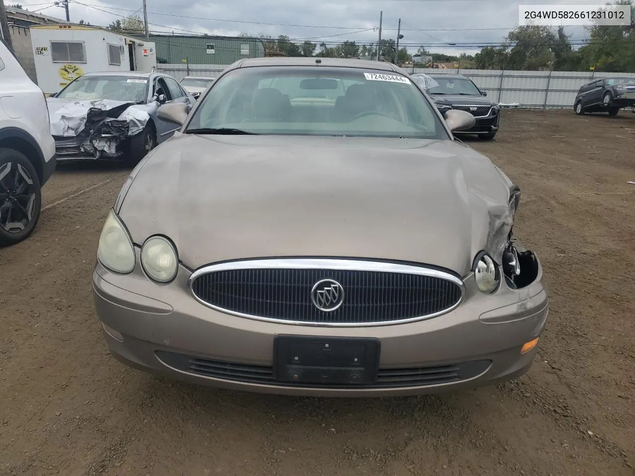 2006 Buick Lacrosse Cxl VIN: 2G4WD582661231012 Lot: 72463444