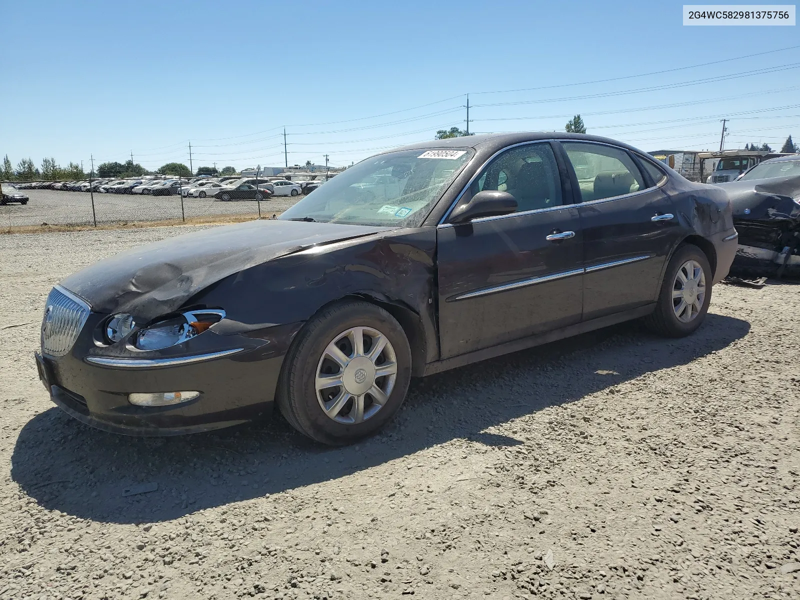 2008 Buick Lacrosse Cx VIN: 2G4WC582981375756 Lot: 61990504