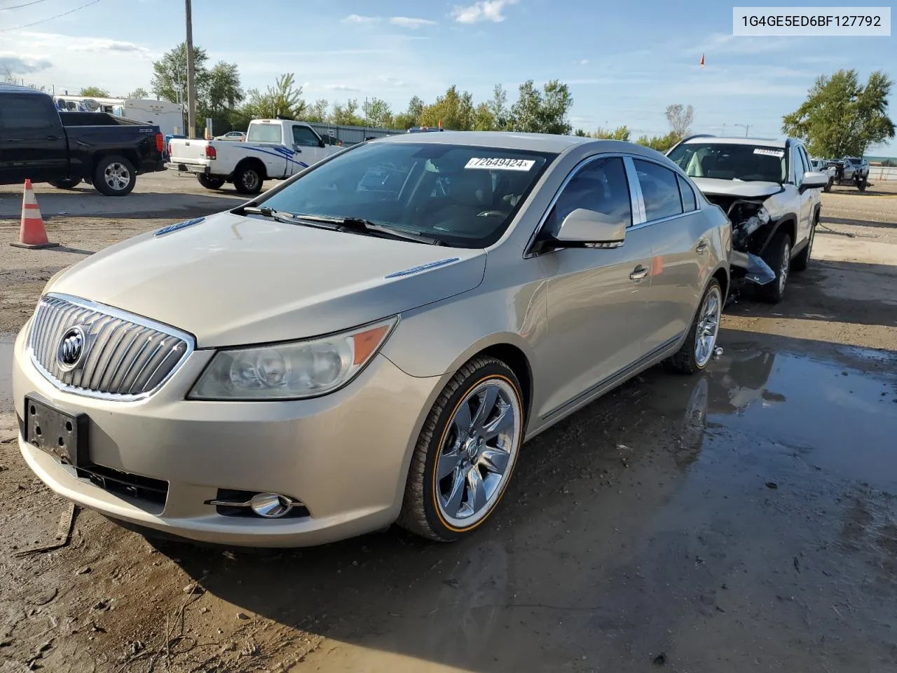 1G4GE5ED6BF127792 2011 Buick Lacrosse Cxs