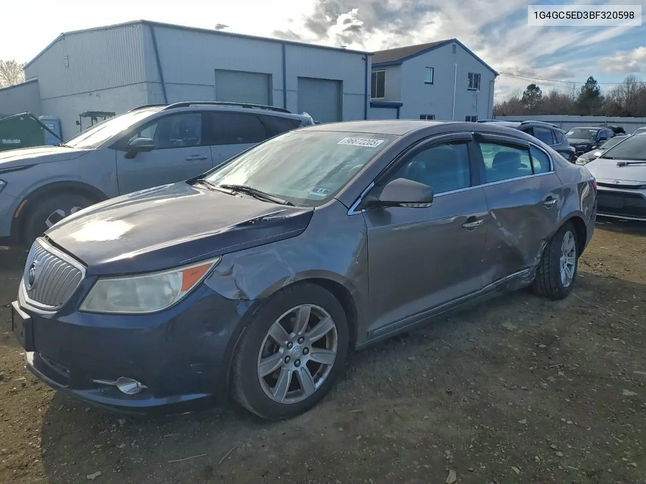 1G4GC5ED3BF320598 2011 Buick Lacrosse Cxl