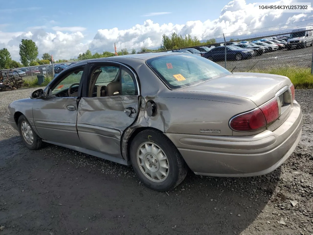 2000 Buick Lesabre Limited VIN: 1G4HR54K3YU257302 Lot: 53655564