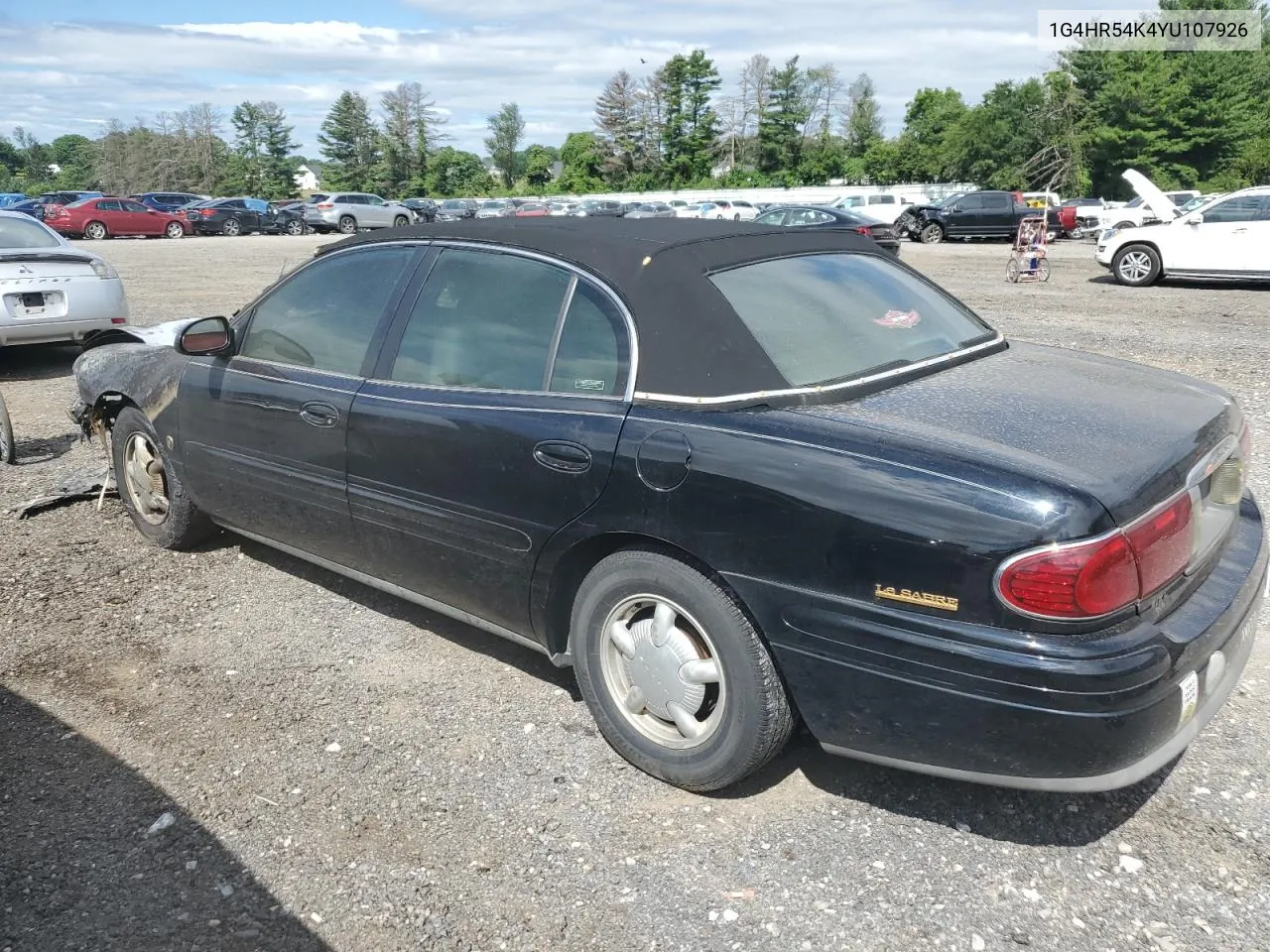 2000 Buick Lesabre Limited VIN: 1G4HR54K4YU107926 Lot: 62539414