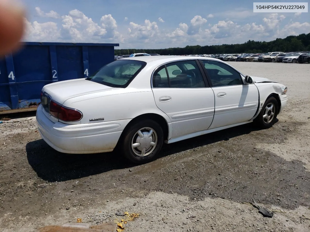 2000 Buick Lesabre Custom VIN: 1G4HP54K2YU227049 Lot: 62591924