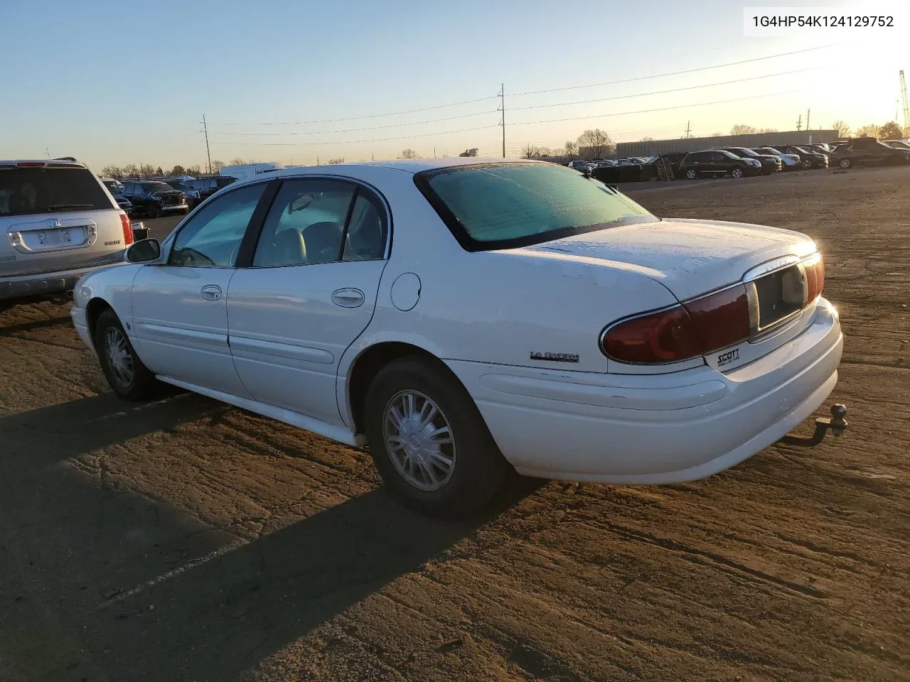 2002 Buick Lesabre Custom VIN: 1G4HP54K124129752 Lot: 48004894